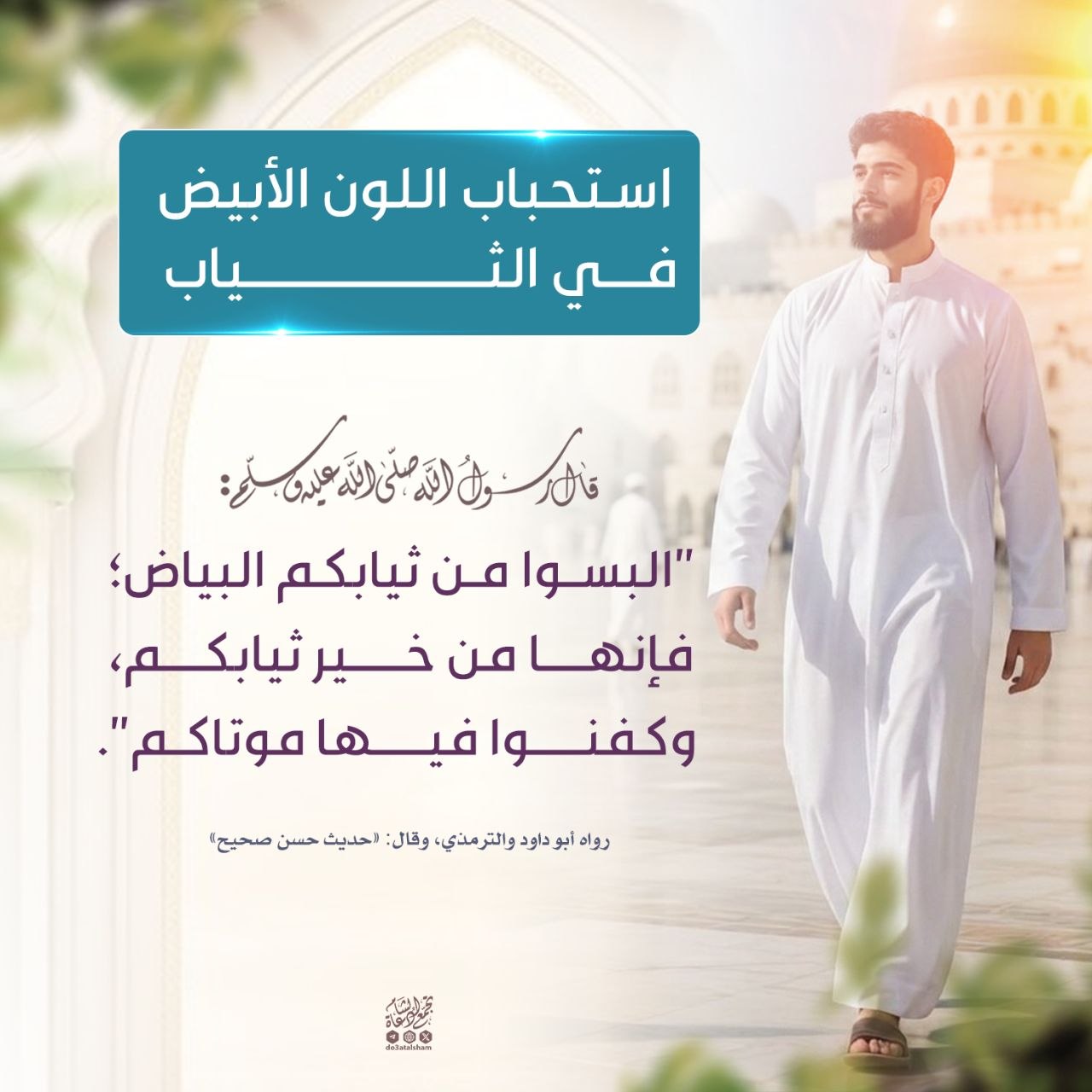 استحباب اللون الأبيض في الثياب