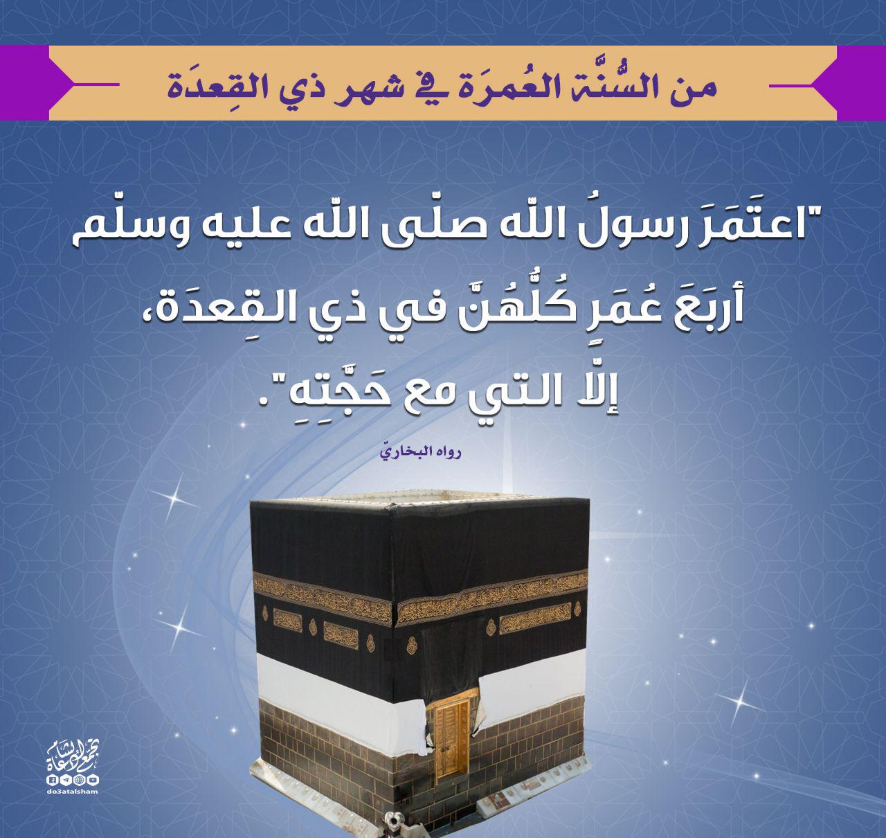 الحج العمرة - من السنة العمرة في شهر ذي القعدة
