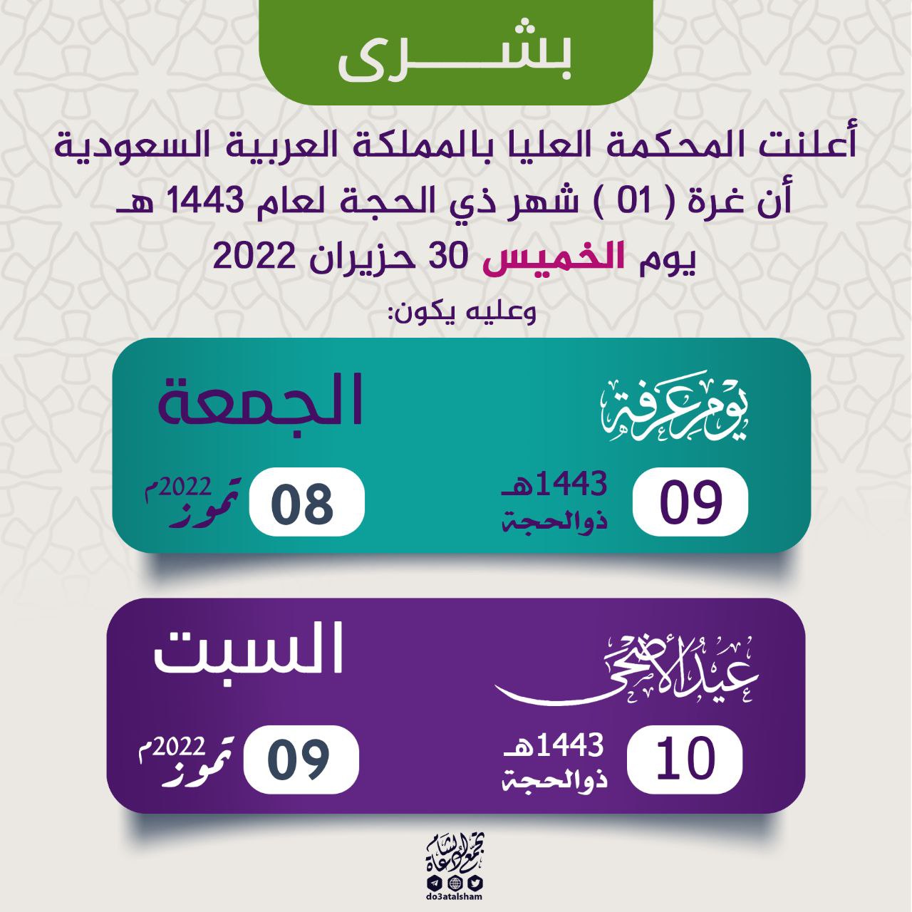 غرة شهر ذي الحجة