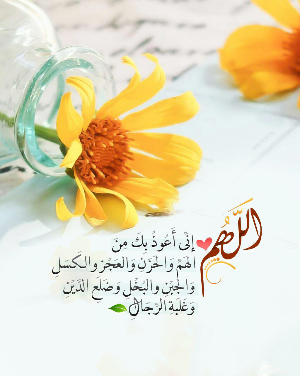 بطاقات الصباح - الاستعاذة من العجز والكسل