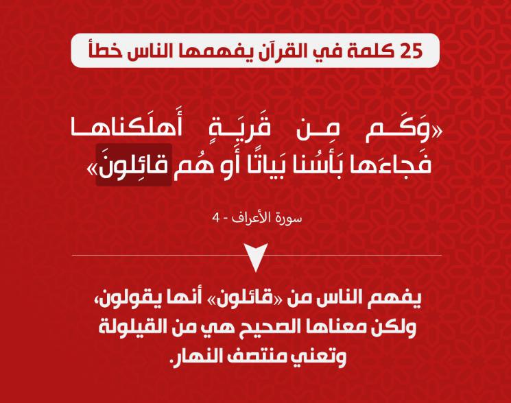 تدبرات - 25 كلمة في القرآن يفهمها الناس خطأ