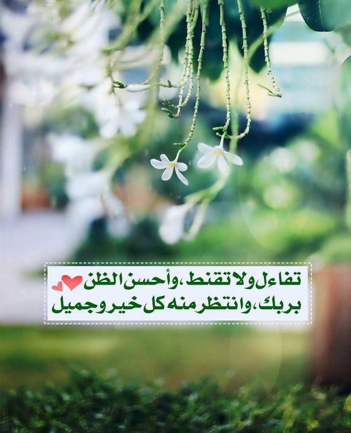 بطاقات الصباح - تفاءل ولا تقنط