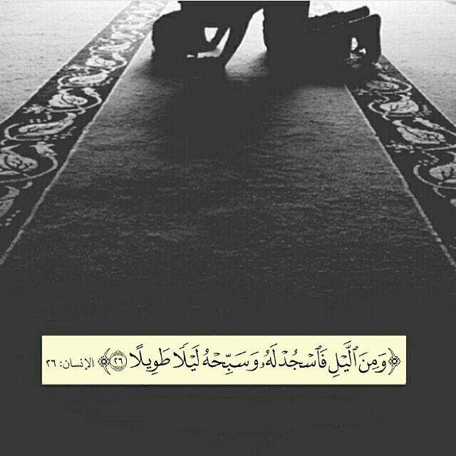 تدبرات - ومن الليل فاسجد له وسبحه ليلا طويلا
