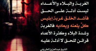 التوعية السياسية - الغربة والبلاء ليست دليلا على الحق
