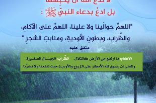 الشتاء - ما يقال إذا اشتدت الأمطار وخيف منها الضرر