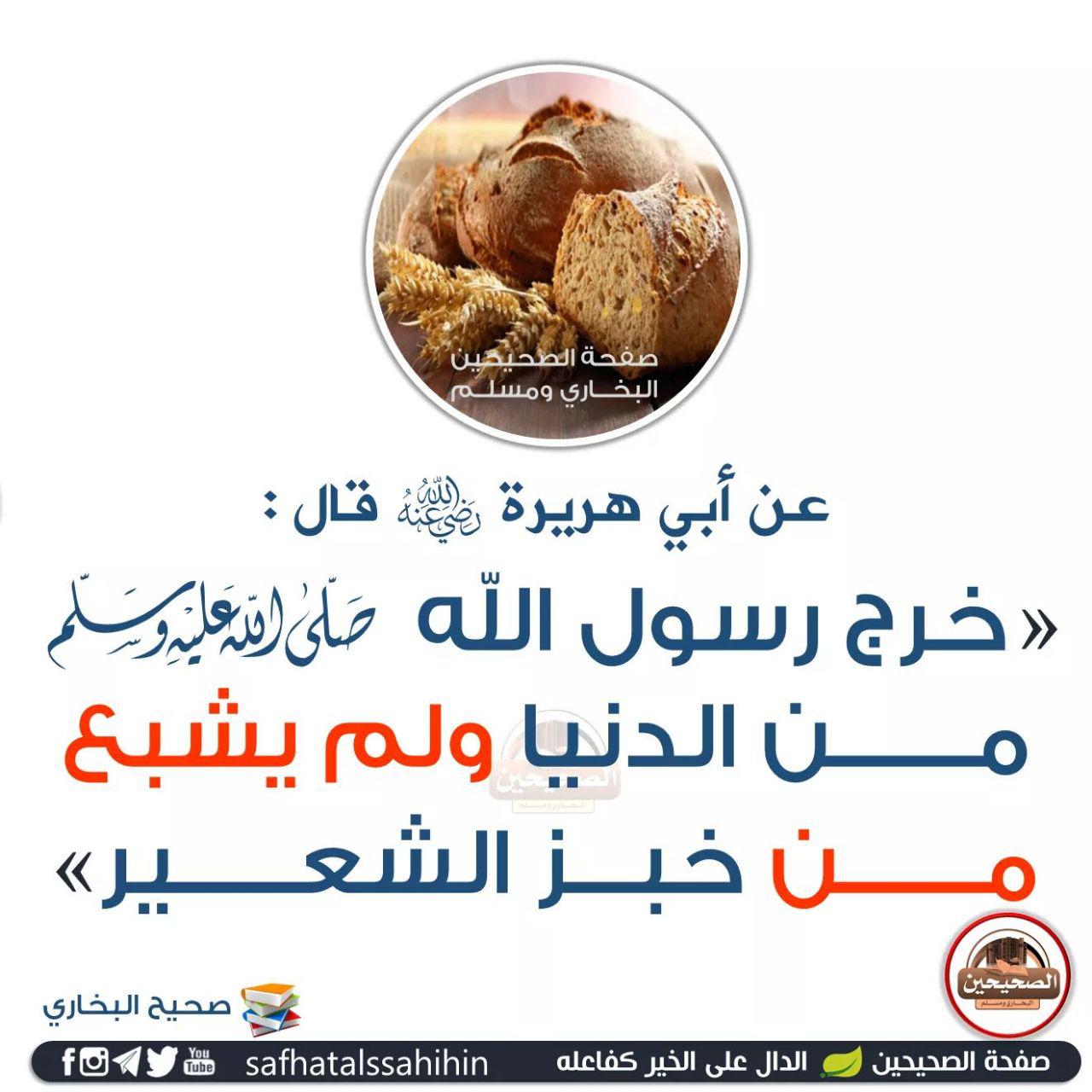 أخلاقنا الإسلامية - خرج رسول الله من الدنيا ولم يشبع من خبز الشعير