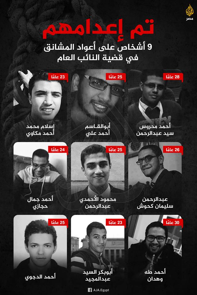 حدث وتعليق - إعدام السيسي لعدد من خريجي الأزهر في قضية ملفقة