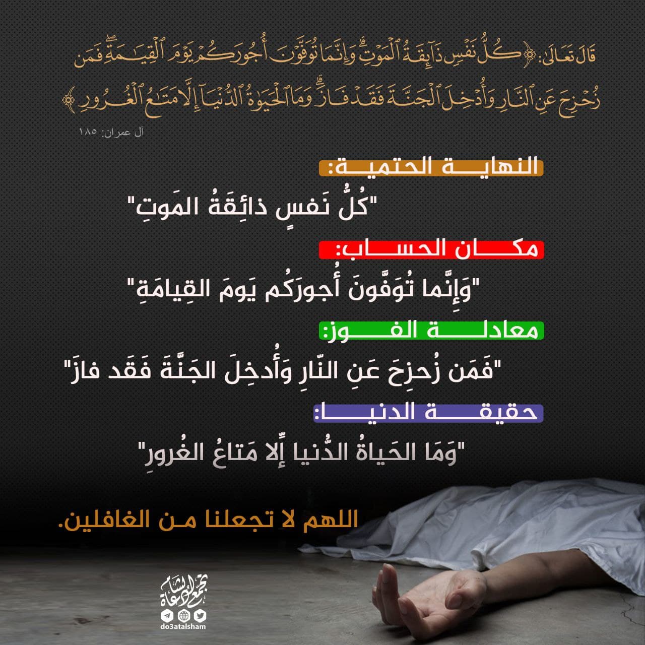 تدبرات - كل نفس ذائقة الموت