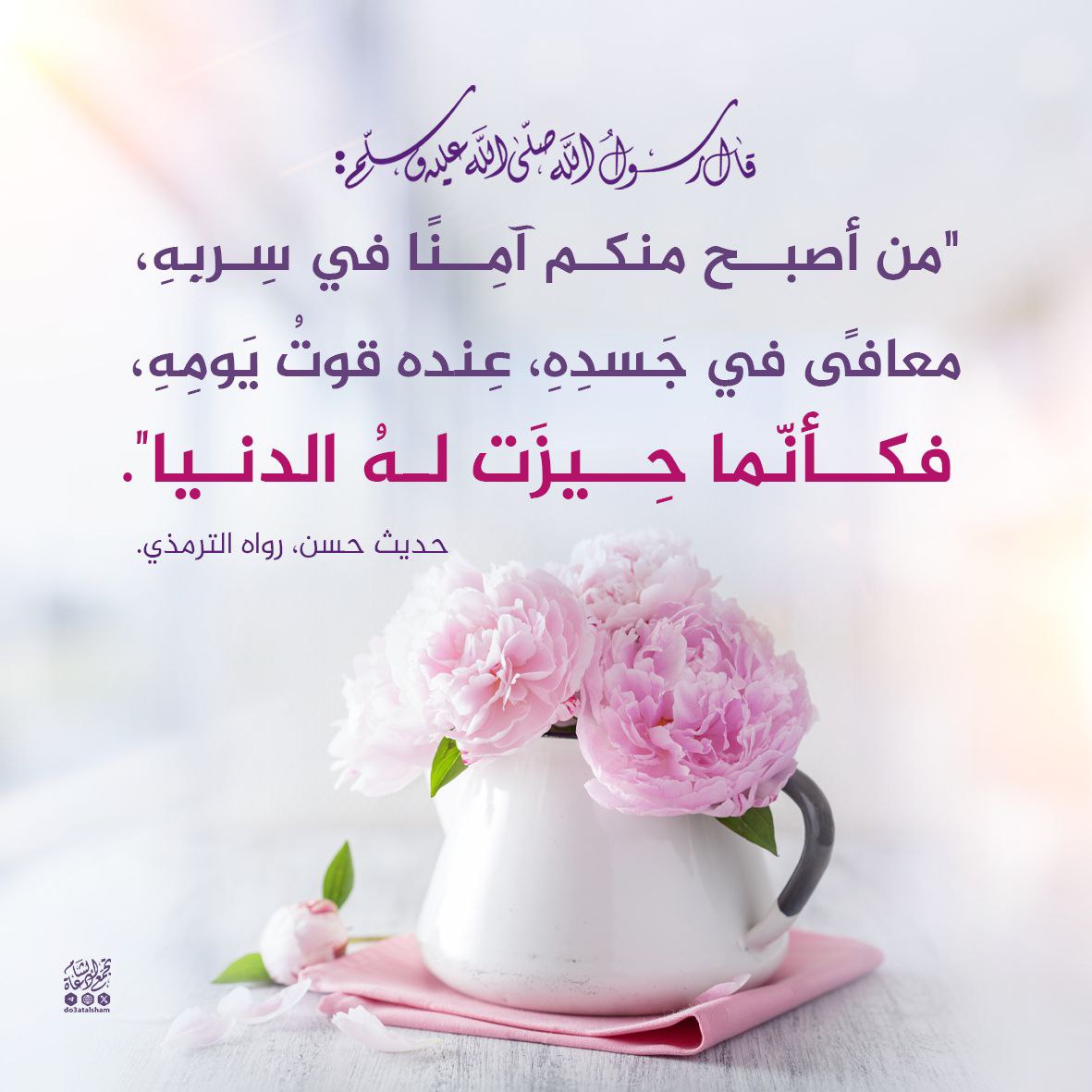 فكأنما حيزت له الدنيا
