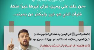 التراجع عن اليمين إذا رأى الخير في غيرها