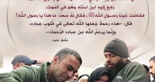 جواز البكاء على المبت بغير ندب ولا نياحة