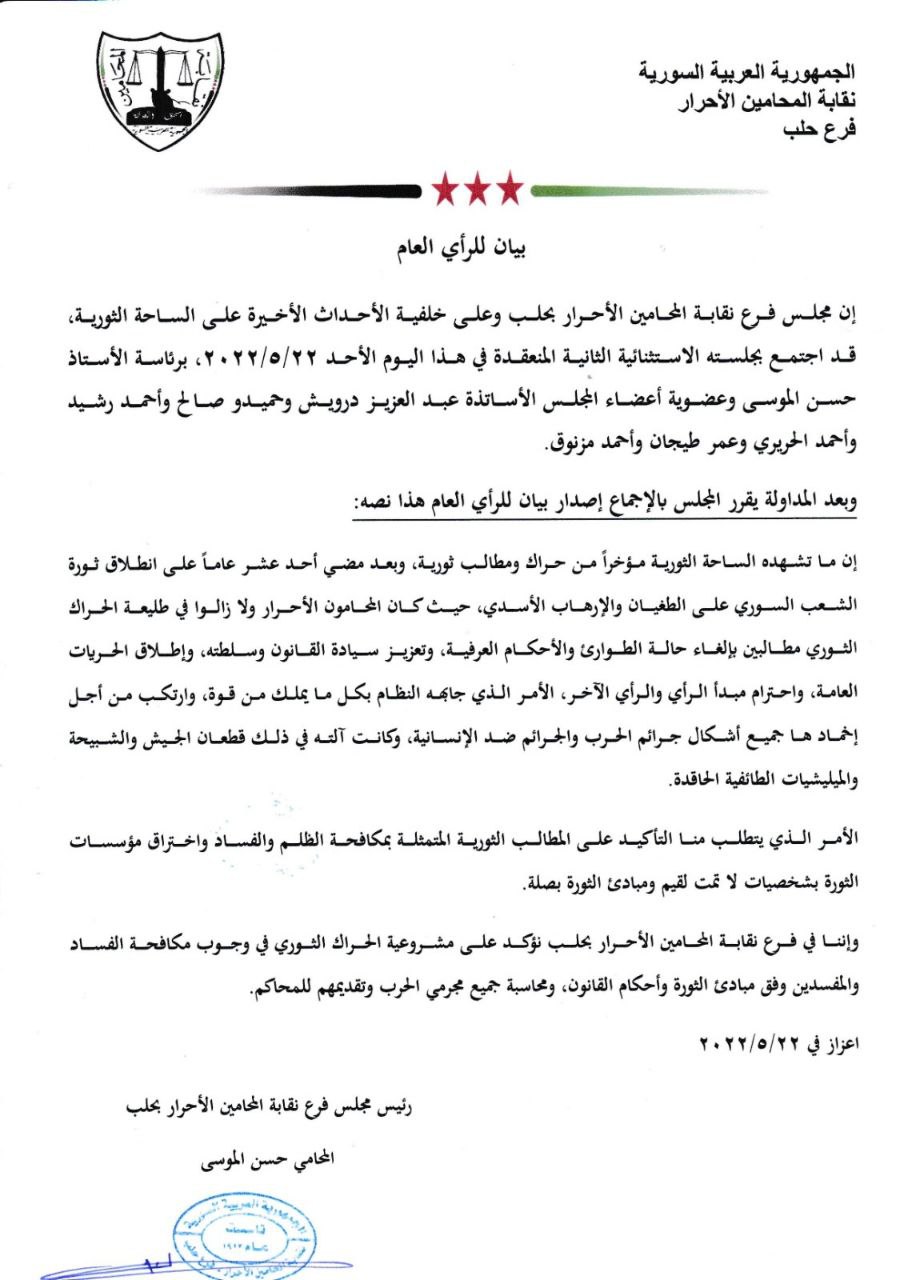 عصيان التضامن - مدينة الباب