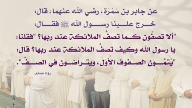 فضل الصف الأول والأمر بإتمام الصفوف في الصلاة