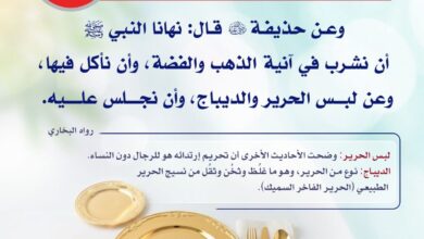 تحريم الأكل والشرب في آنية الذهب والفضة